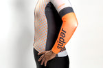 Unisex dot-dot-dot Grey + FLUOrange arm warmers