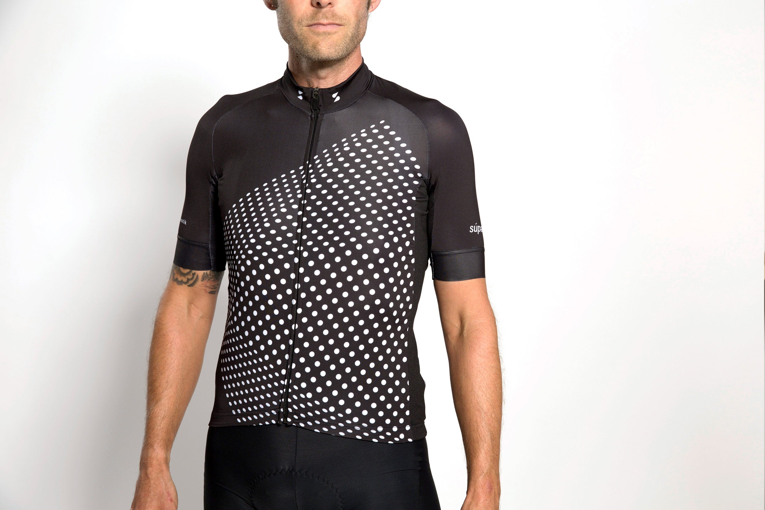Men's dot-dot-dot Black + White jersey