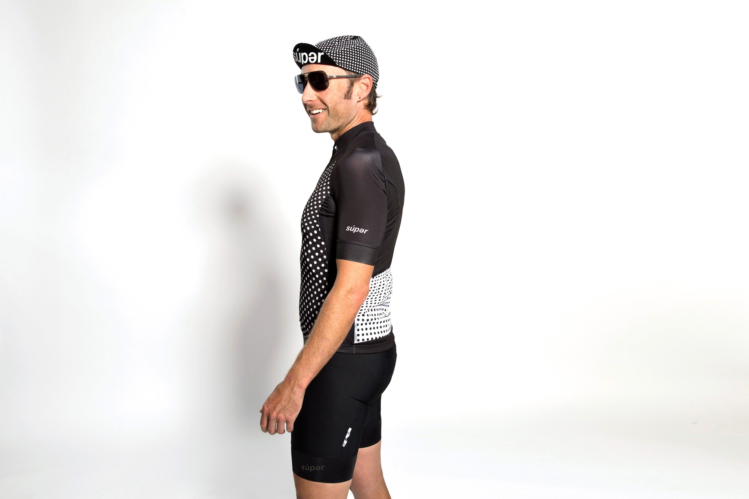 Men's dot-dot-dot Black + White jersey