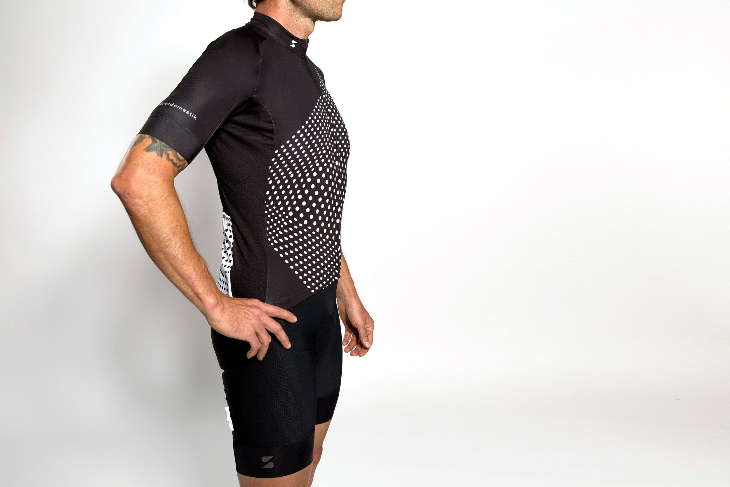 Men's dot-dot-dot Black + White jersey
