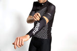 Unisex dot-dot-dot Black + White arm warmers