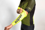 Unisex dot-dot-dot Green + Acid arm warmers