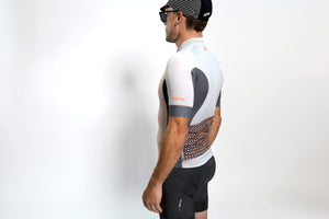 Men's dot-dot-dot Grey + FLUOrange jersey