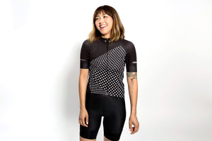 Women's dot-dot-dot Black + White jersey