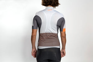 Women's dot-dot-dot Grey + FLUOrange jersey