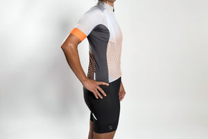 Women's dot-dot-dot Grey + FLUOrange jersey