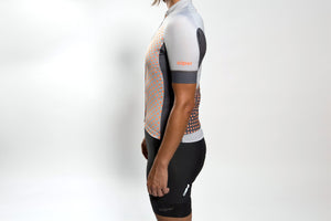 Women's dot-dot-dot Grey + FLUOrange jersey